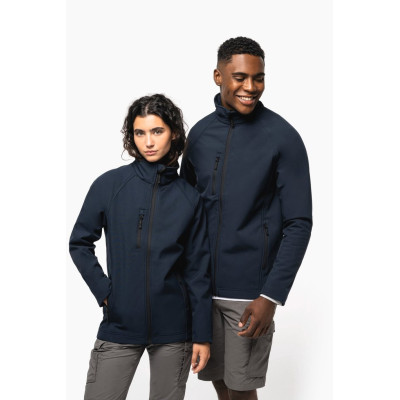 Unisex eco-friendly 3-layer softshell jacket
